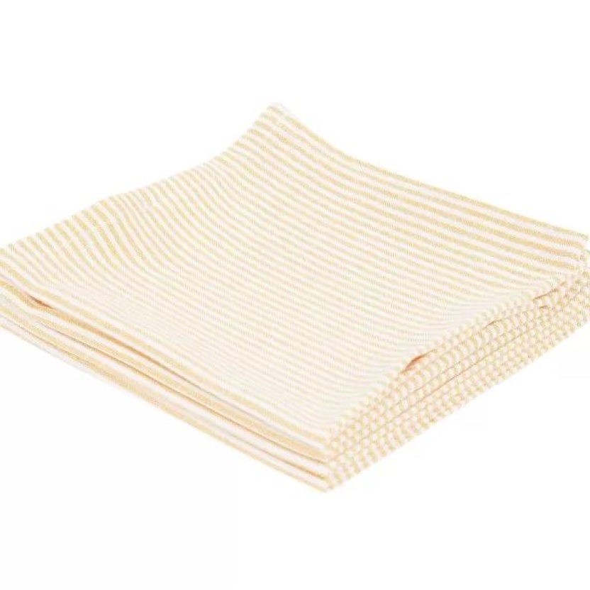 Gestreepte 4-pack servetten met metallic garen 40x40cm - 4 kleuren assortiment - Afbeelding 4
