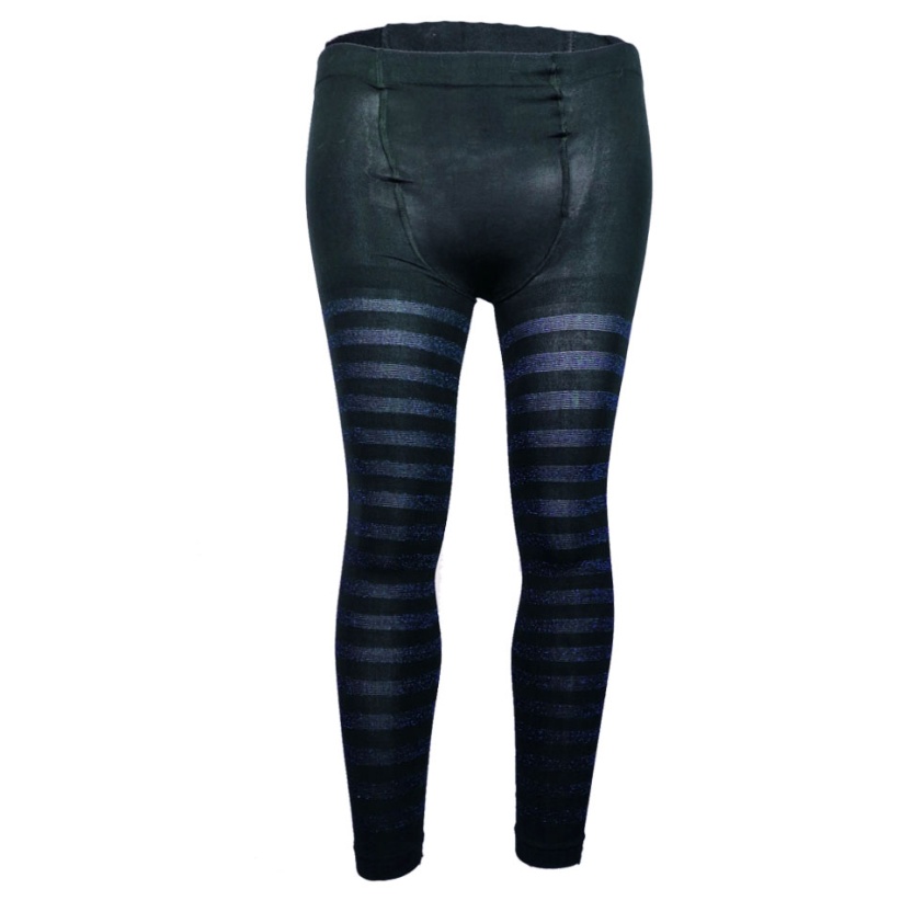 Black Tutu charmed 50 denier tights with blue striped lurex A903B