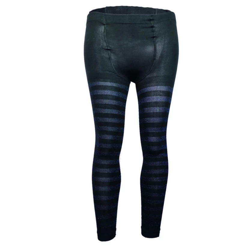Black Tutu charmed 50 denier tights with blue striped lurex A903B