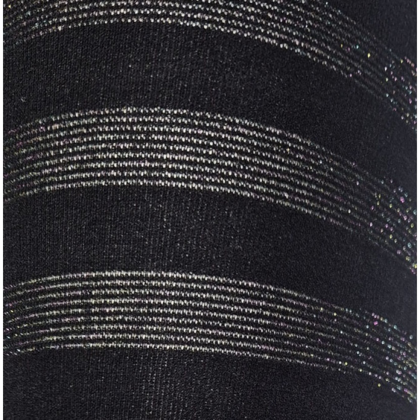 Black Tutu charmed 50 denier tights with multi colour striped lurex A903M - Image 3