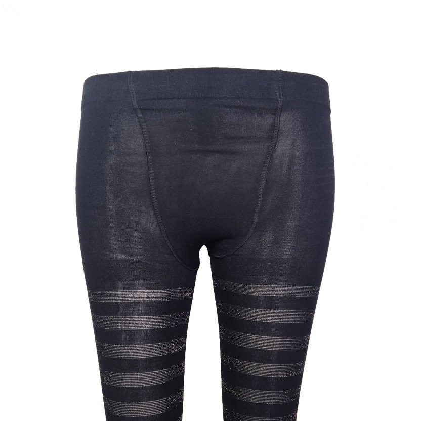 Black Tutu charmed 50 denier tights with multi colour striped lurex A903M - Image 4