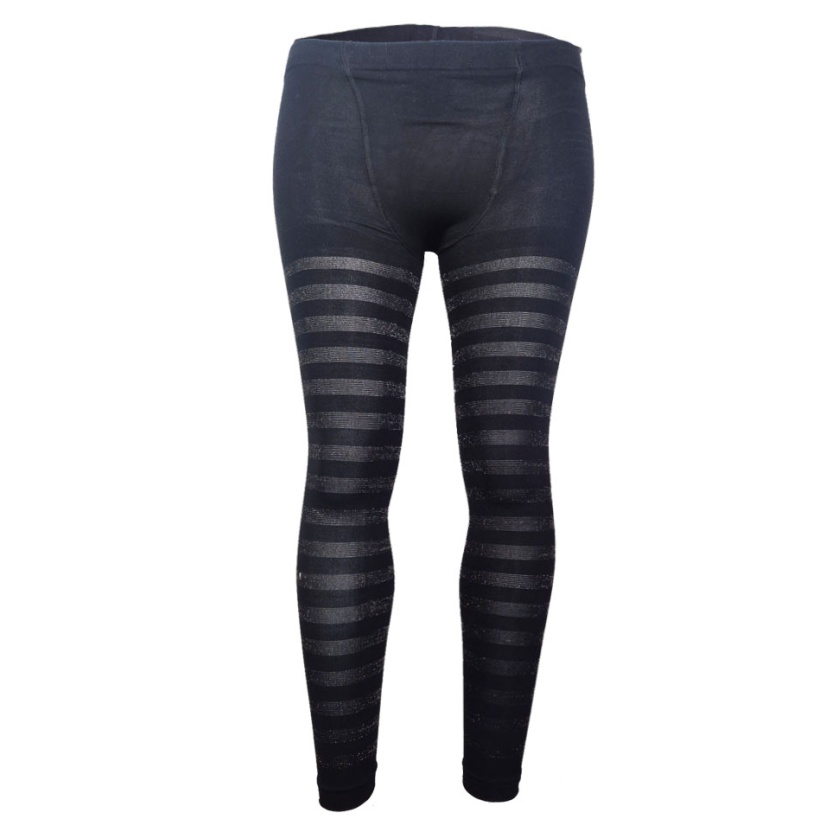 Black Tutu charmed 50 denier tights with multi colour striped lurex A903M