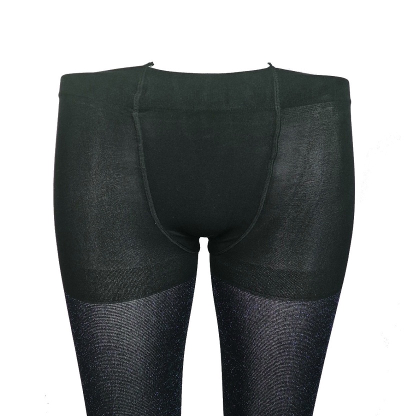 Black Tutu charmed 50 denier tights with blue lurex A905B - Image 2
