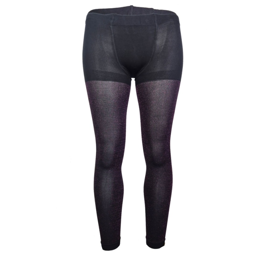Black Tutu charmed 50 denier tights with purple lurex A905R