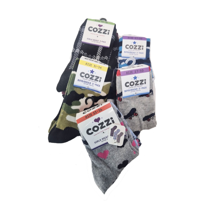 Verschillende 3-packs Cozzi sokken voor jongens en meisjes - Afbeelding 2
