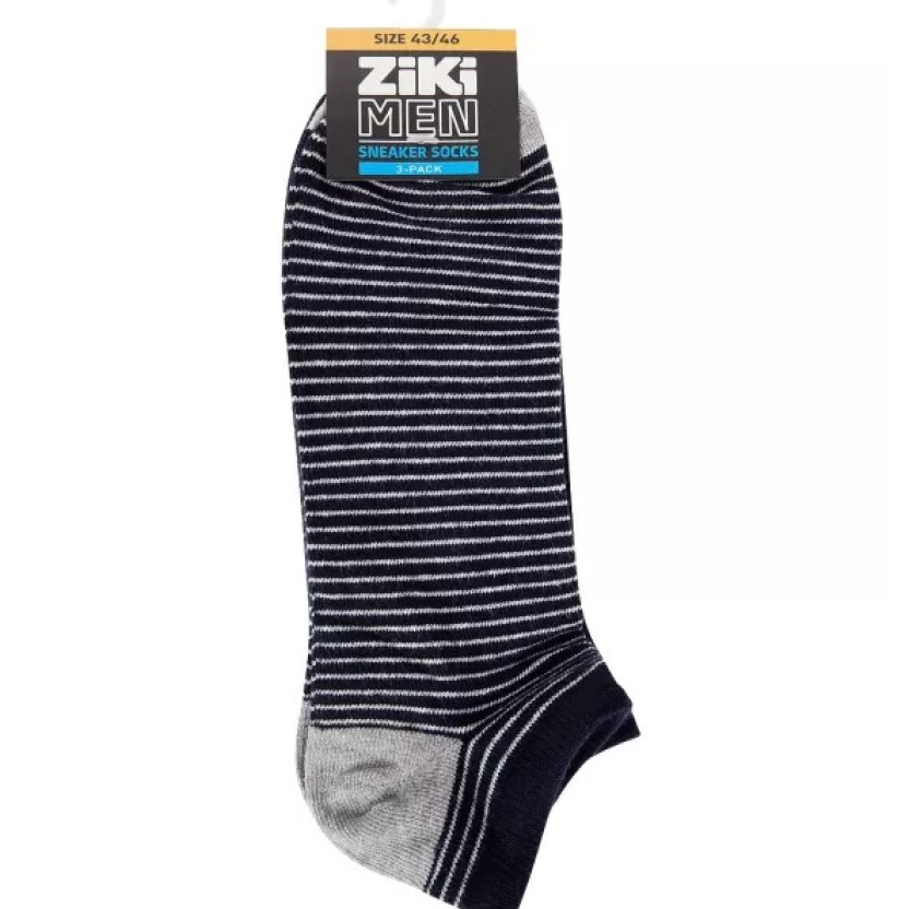 Verschillende 3-packs Ziki sneaker sokken voor heren - Afbeelding 3