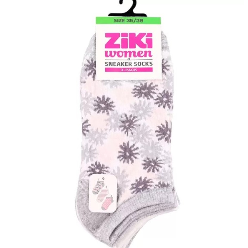 Verschillende 3-pack Ziki sneaker sokken voor dames - Afbeelding 6