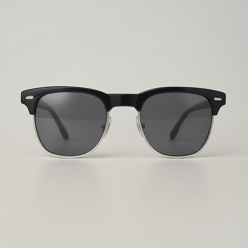 Black Distressed sunglasses with black/silver frame 2034-SW