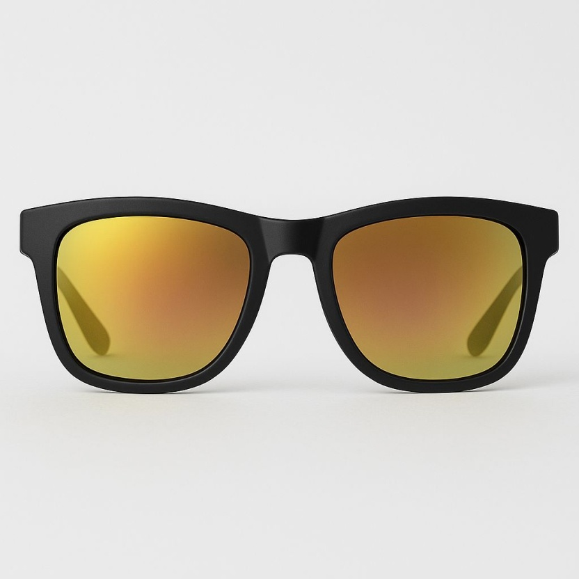 Black Distressed sunglasses with mirror lenses 2202-01