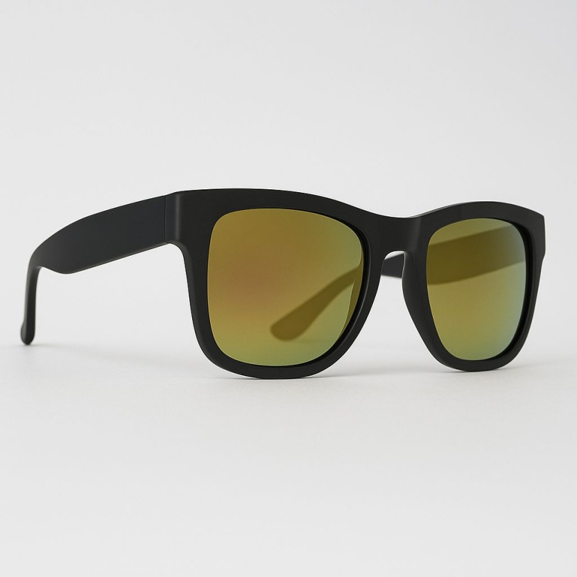 Black Distressed sunglasses with mirror lenses 2202-01 - Image 2