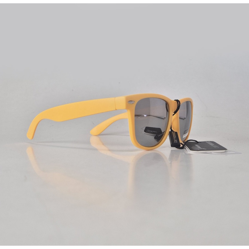 Gele 'Distressed' unisex zonnebril met spiegelglazen 2217-GESIL - Afbeelding 2