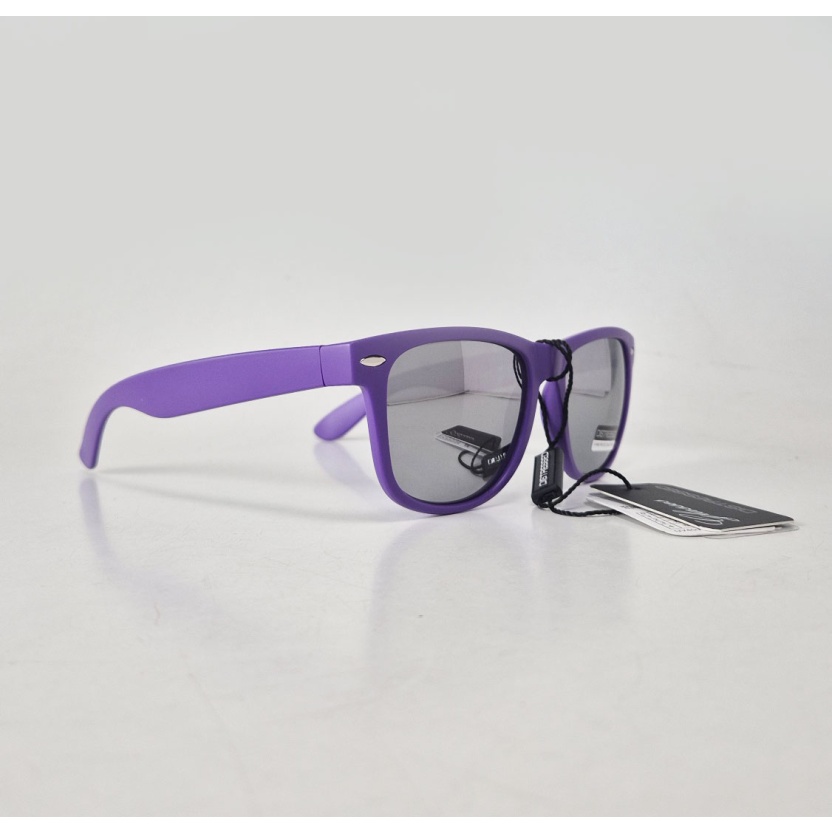 Purple 'Distressed' unisex sunglasses with silver mirror glasses 2217-LILSIL