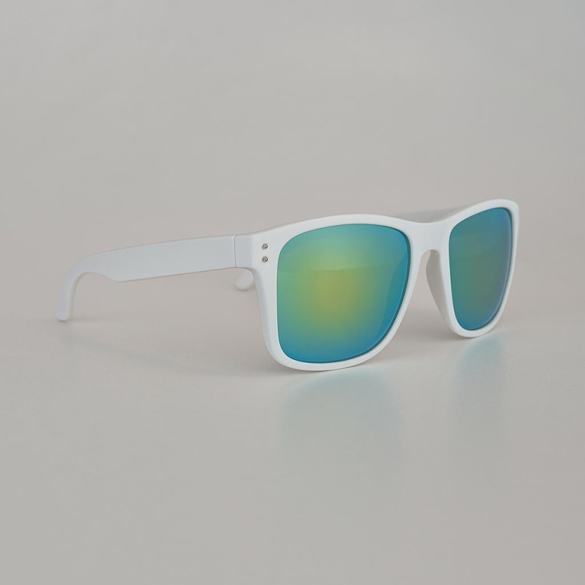 White 'Distressed' sunglasses for with mirror lenses 2220-13 - Image 2