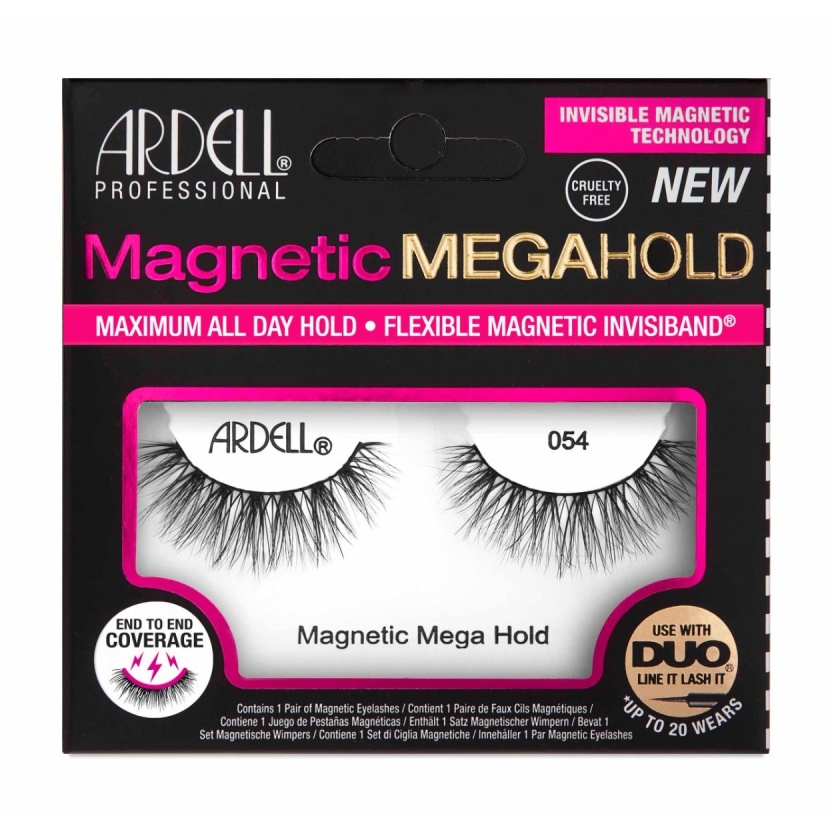 Black Ardell magnetic Megahold false eyelashes 054