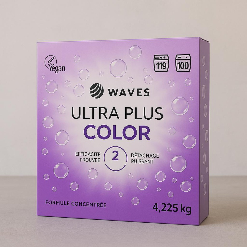Waves vegan Ultra plus laundry detergent for coloured laundry 4.225 kilo - Image 2