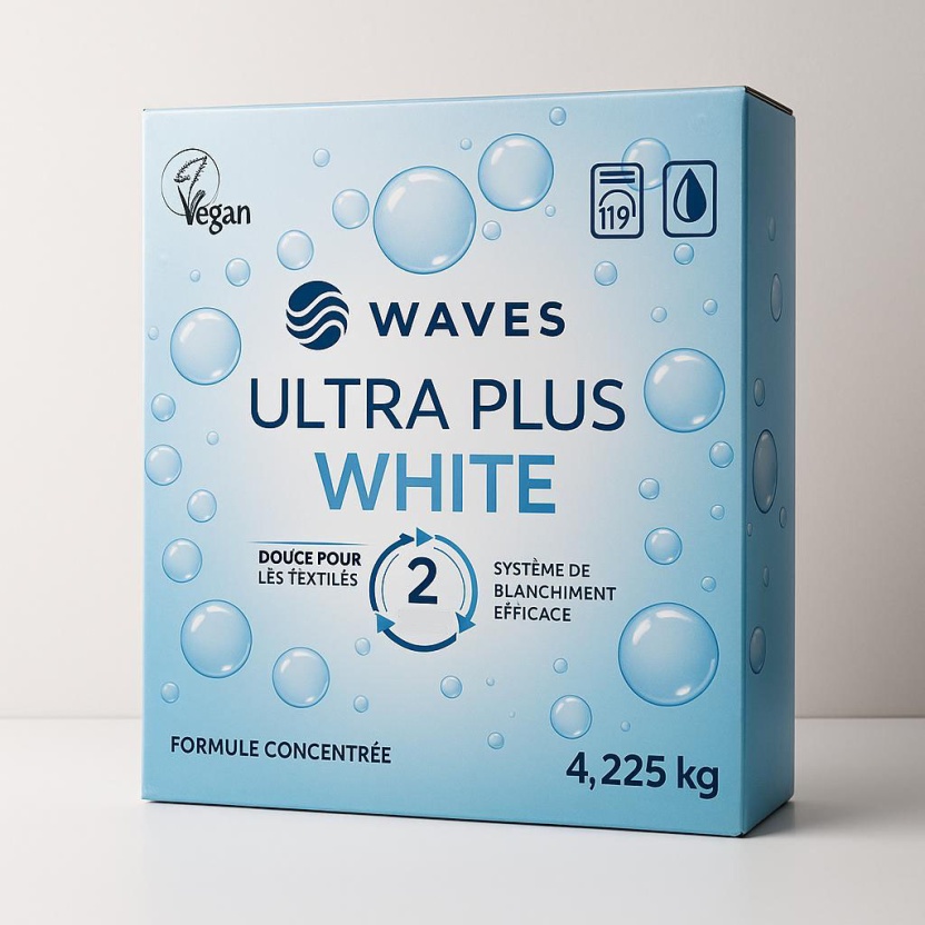 Waves vegan Ultra Plus wasmiddel voor witte was 4,225 kilo - Afbeelding 2