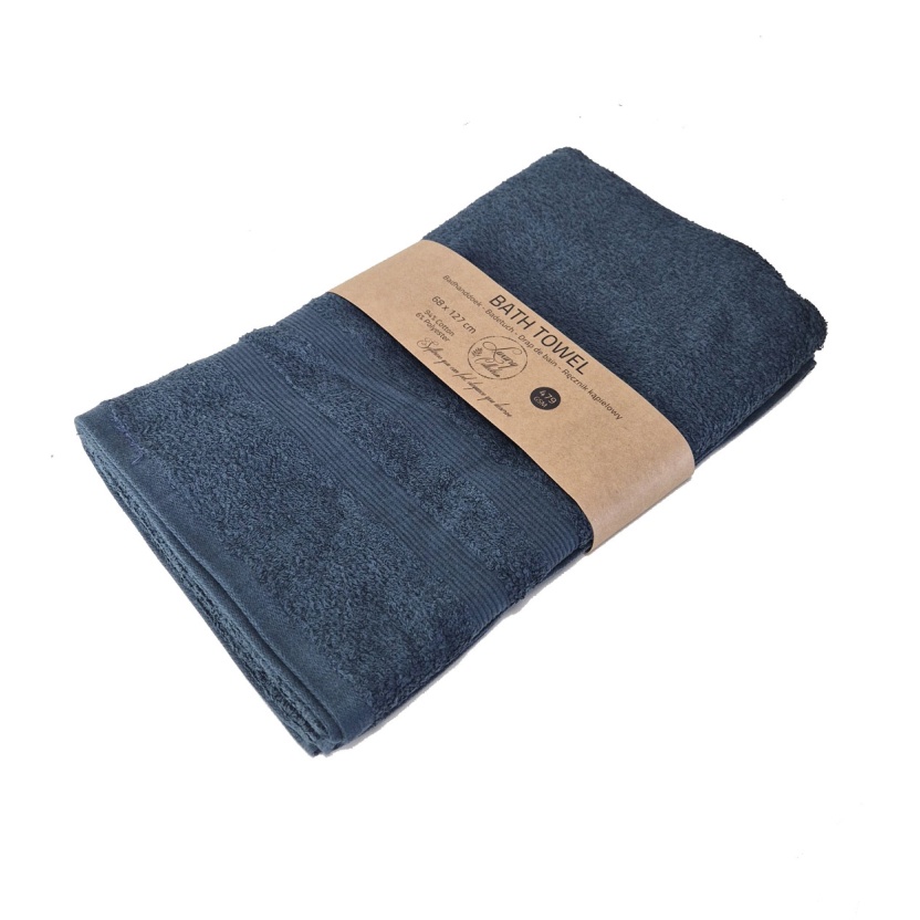 Donkerblauwe luxe badhanddoeken 68x127 cm - 479 g/m² - Afbeelding 3