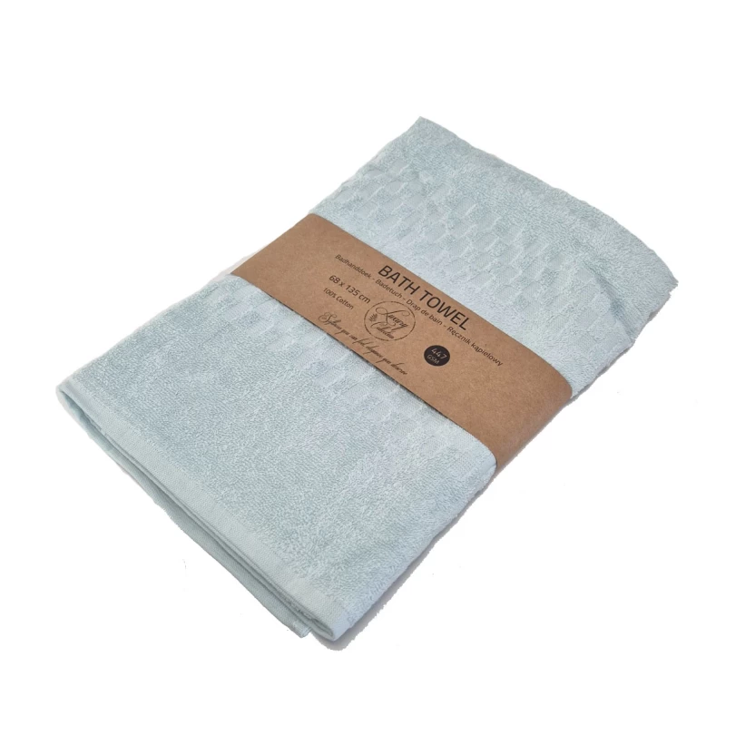 Light blue popcorn weave luxury collection bath towels 68x135cm - 447 g/m² - Image 4