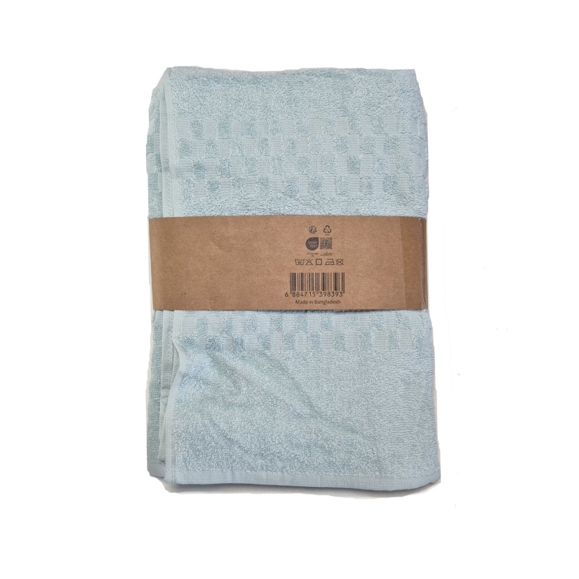 Light blue popcorn weave luxury collection bath towels 68x135cm - 447 g/m² - Image 3