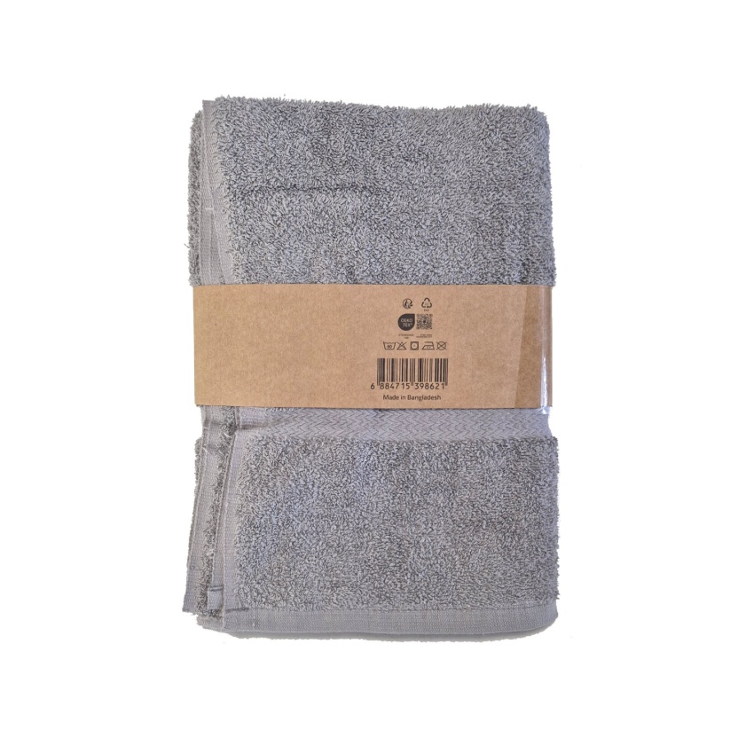 Grijze luxe badhanddoeken 68x127cm - 604 g/m² - Afbeelding 4