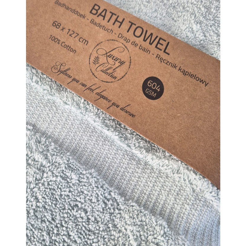 Light blue luxury collection bath towels 68x127cm - 604 g/m² - Image 3