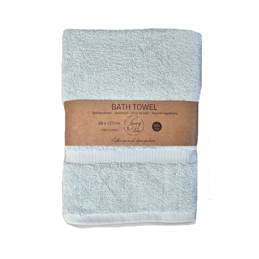 Light blue luxury collection bath towels 68x127cm - 604 g/m²