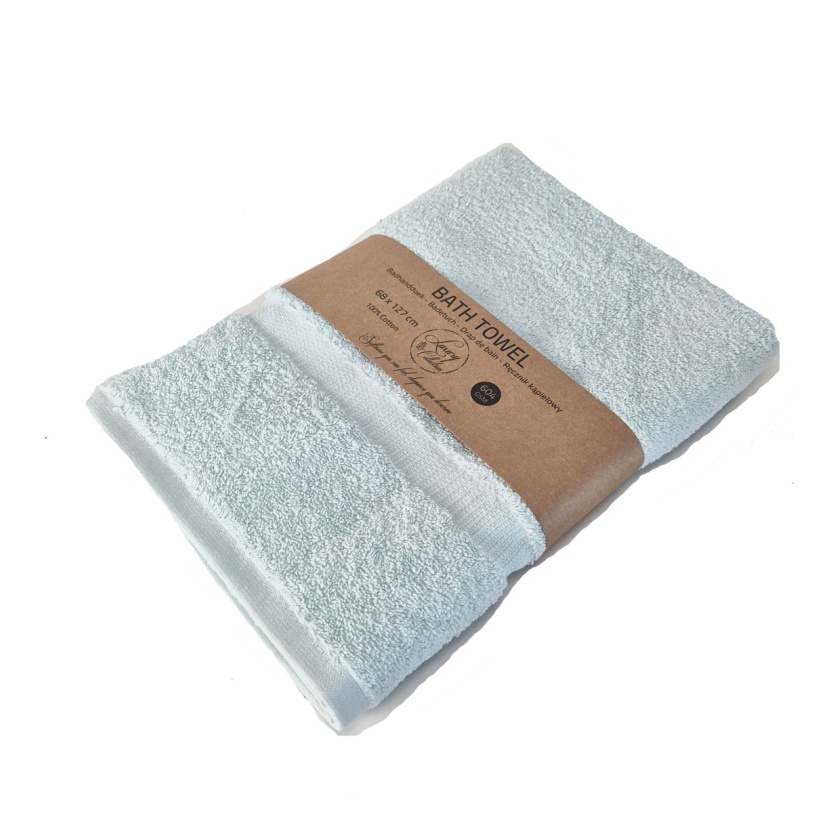 Light blue luxury collection bath towels 68x127cm - 604 g/m² - Image 4