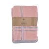 Coral pink luxury collection bath towels with trim 68x127cm - 479 g/m² - Image 2
