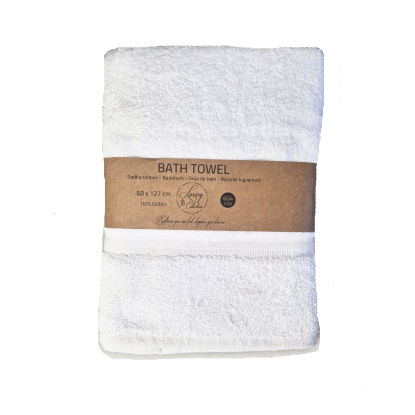 Witte luxury collection badhanddoeken 68x127cm - 604 g/m²