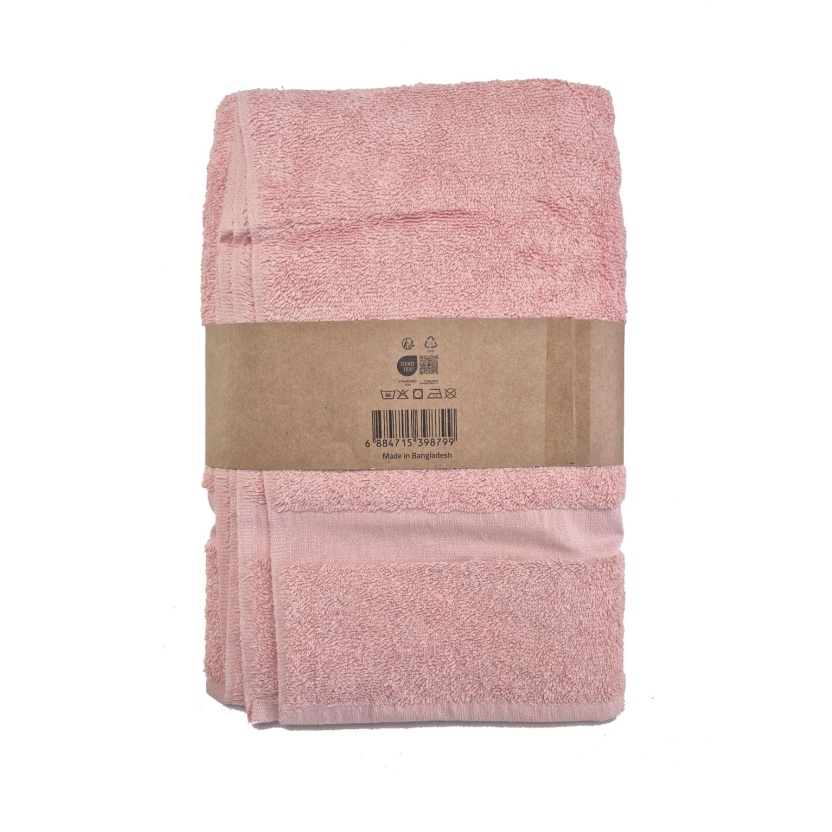 Coral pink luxury collection bath towels 68x137cm with hem - 602 g/m² - Image 2