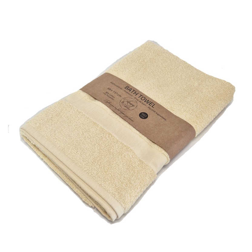 Lichtgele luxe badhanddoeken 68x137cm - 602 g/m² - Afbeelding 4