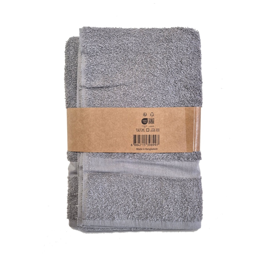 Grey luxury collection bath towels 68x137cm - 602 g/m² - Image 2