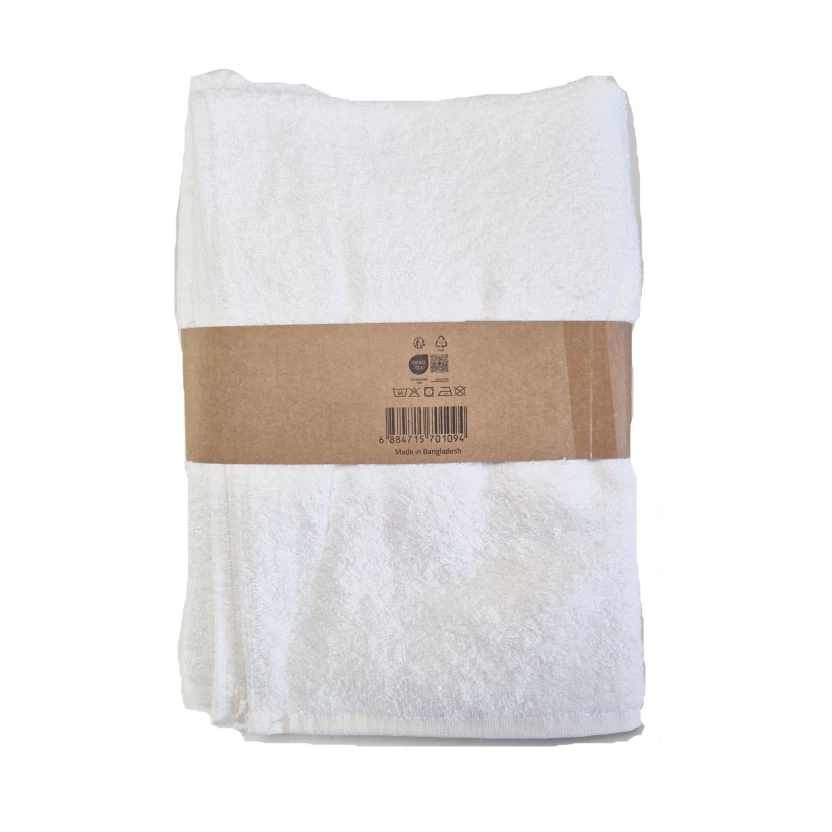 White luxury collection hotel quality bath towels 76x152cm - 546 g/m² - Image 4