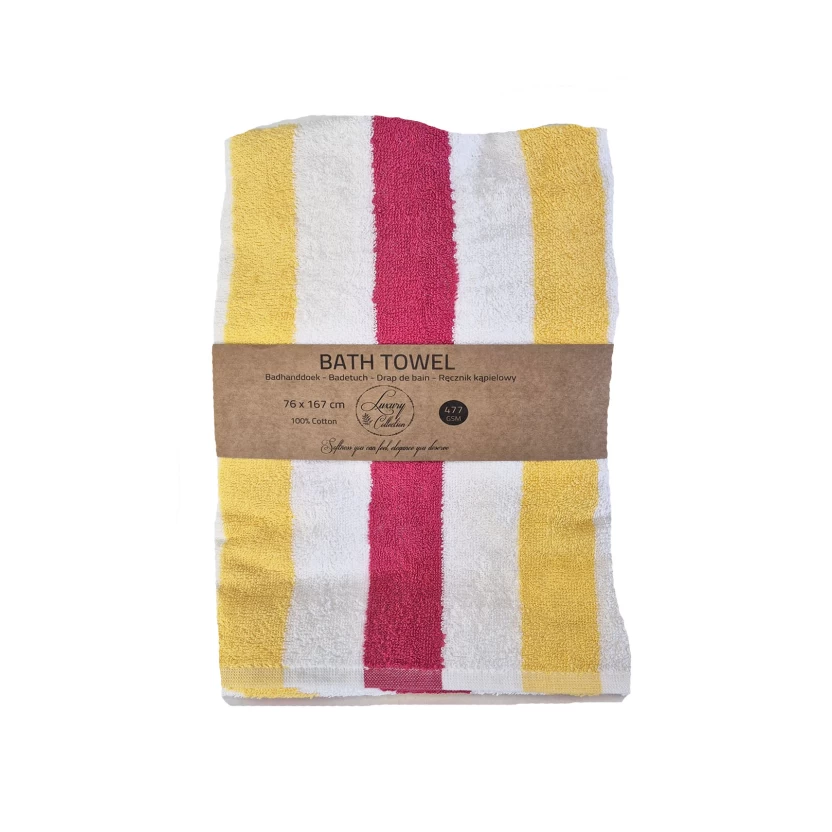 Striped luxury collection bath towels 76x167cm - 477 g/m²