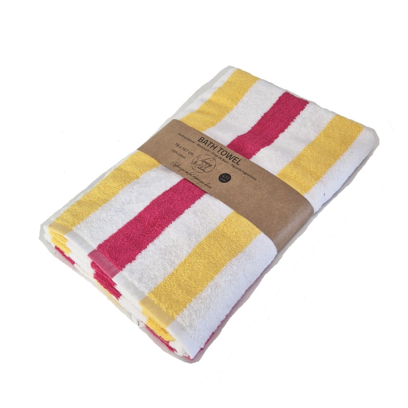 Gestreepte luxe badhanddoeken 76x167 cm - 477 g/m² - Afbeelding 3