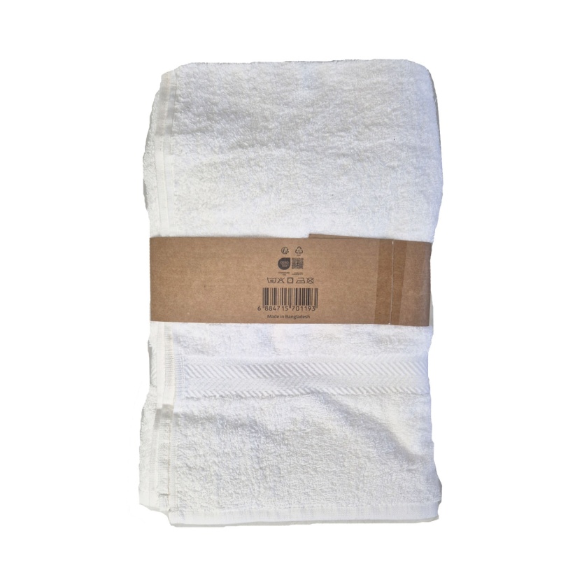 White luxury collection bath towels 76x167cm - 477 g/m² - Image 2
