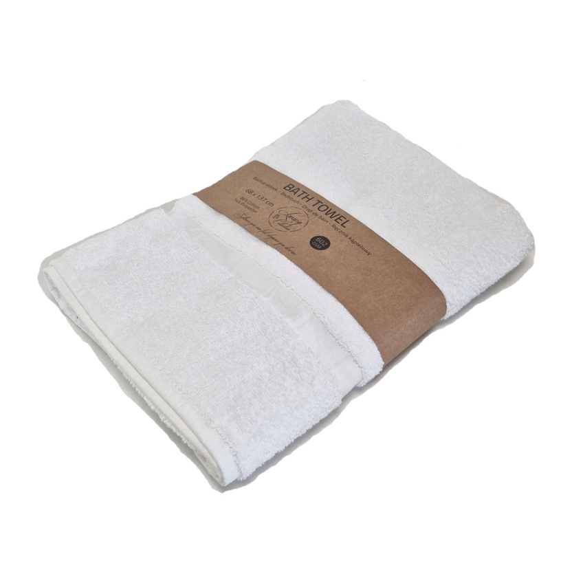 White luxury collection bath towels 68x137cm - 602 g/m² - Image 3