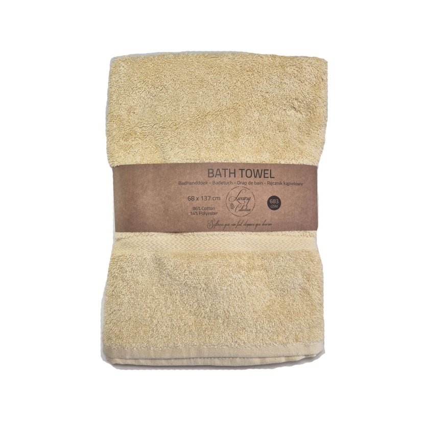 Yellow luxury collection hotel quality bath towels 68x137cm - 683 g/m²