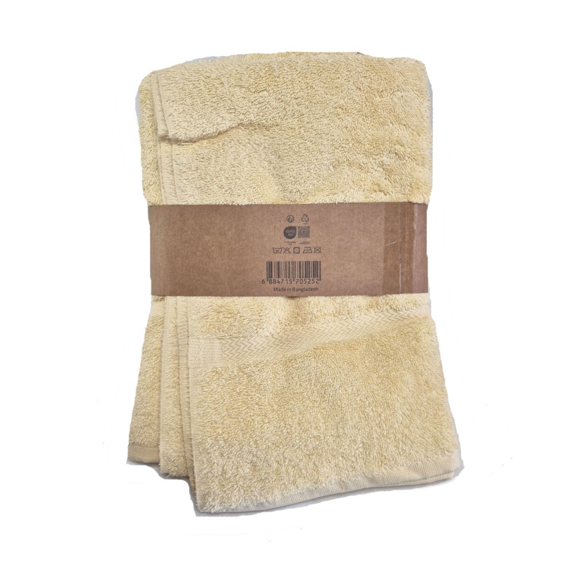 Yellow luxury collection hotel quality bath towels 68x137cm - 683 g/m² - Image 2
