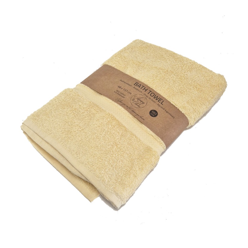 Yellow luxury collection hotel quality bath towels 68x137cm - 683 g/m² - Image 3