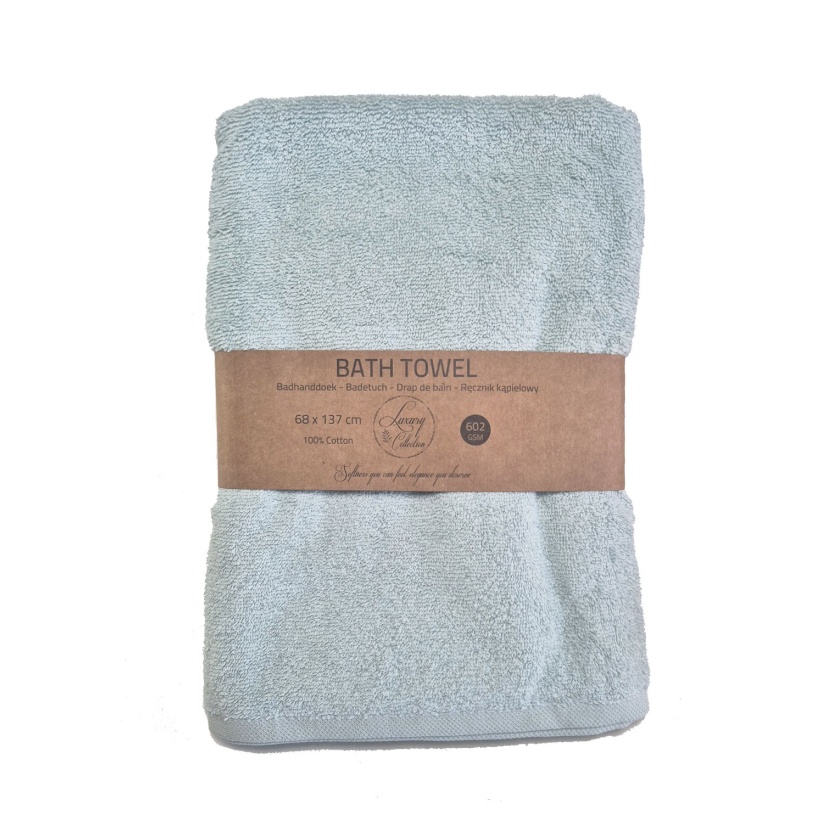 Light blue luxury collection bath towels 68x137cm - 602 g/m²