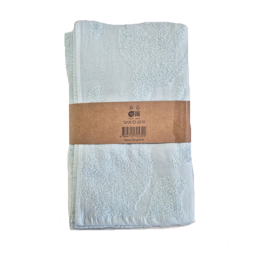 Lichtblauwe luxe jacquard badhanddoeken 70x140 cm - 443 g/m² - Afbeelding 2