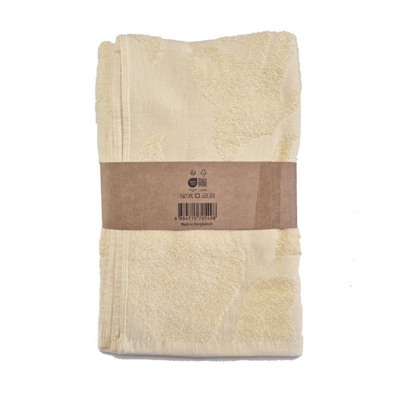 Lichtgele luxe jacquard badhanddoeken 70x140 cm - 443 g/m² - Afbeelding 4