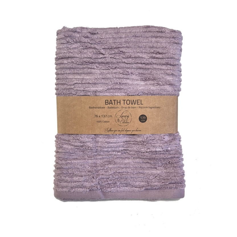 Light purple luxury collection bath towels 76x137cm - 539 g/m²