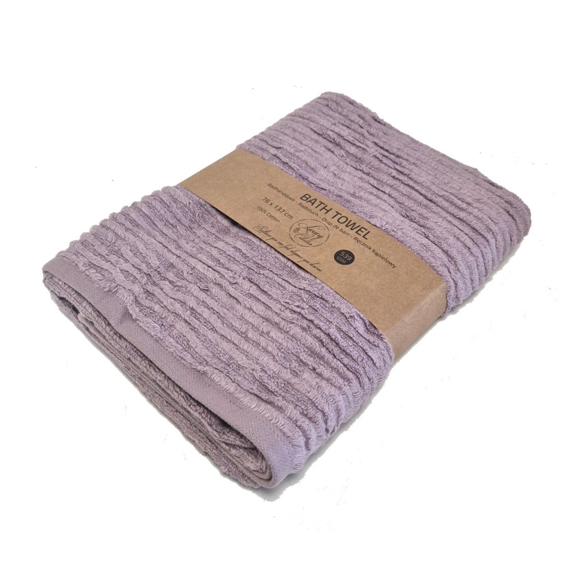 Light purple luxury collection bath towels 76x137cm - 539 g/m² - Image 3