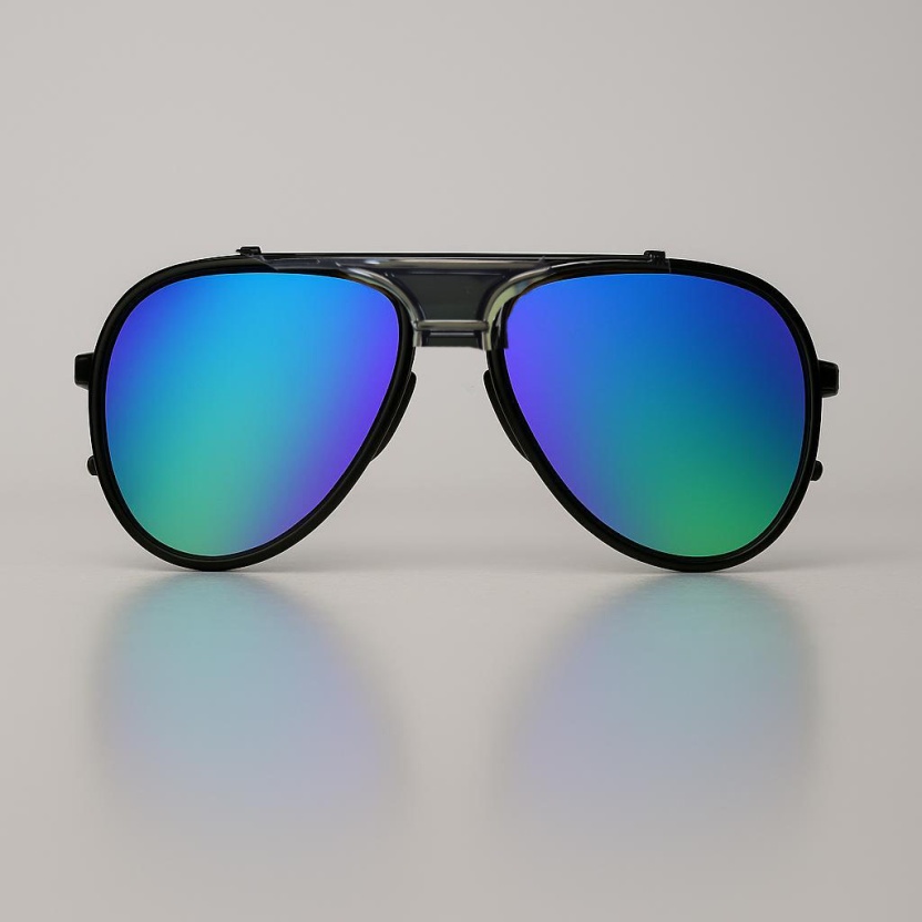 'Distressed' aviator sunglasses with mirror lenses 2070-BLGR