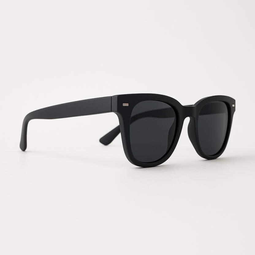Black 'Distressed' wayfarer sunglasses 2208-01 - Image 2