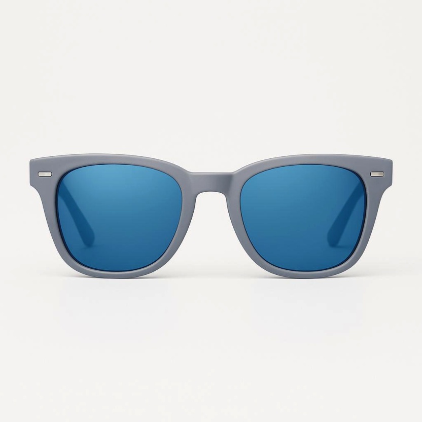 Grey/purple 'Distressed' sunglasses with mirror lenses 2208-07