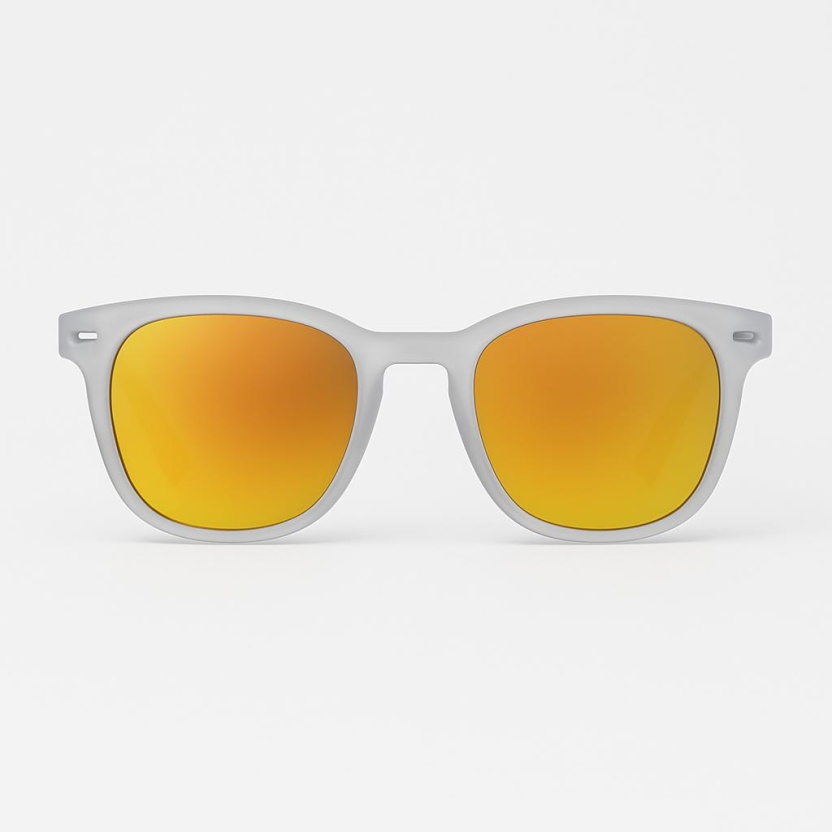 Transparant 'Distressed' sunglasses with mirror lenses 2220-06