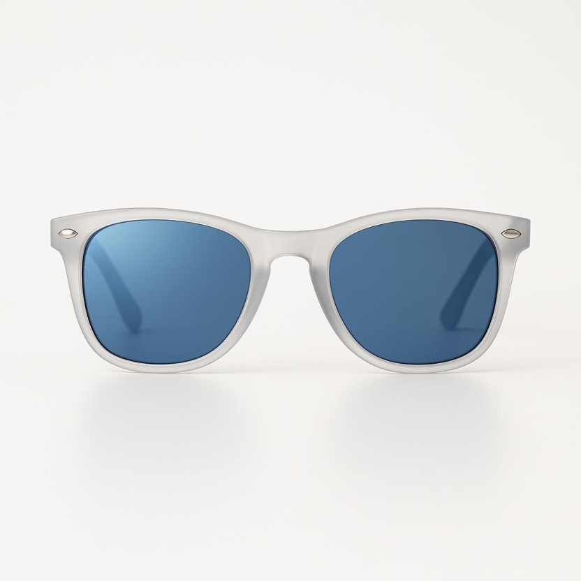 'Distressed' wayfarer zonnebrillen met blauwe glazen 2217-50